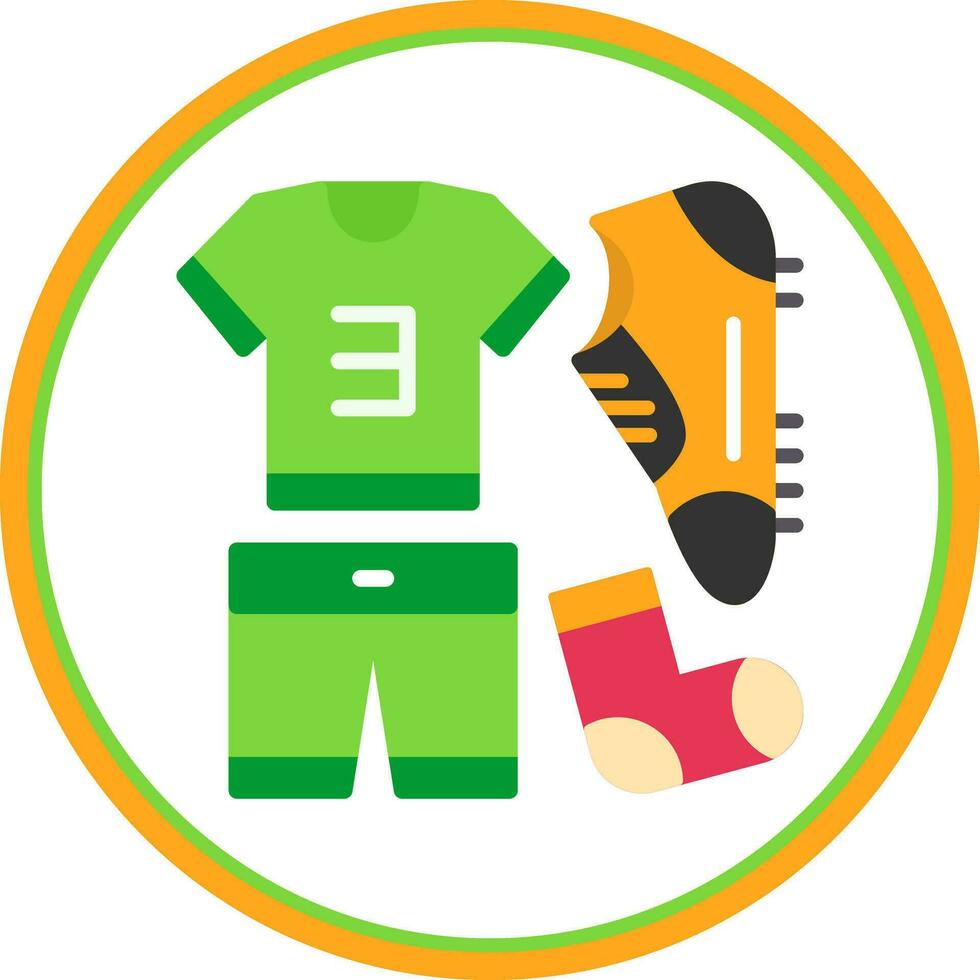 Football uniform Vector Icon Design