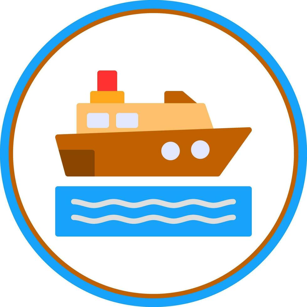 Cruise ship Vector Icon Design