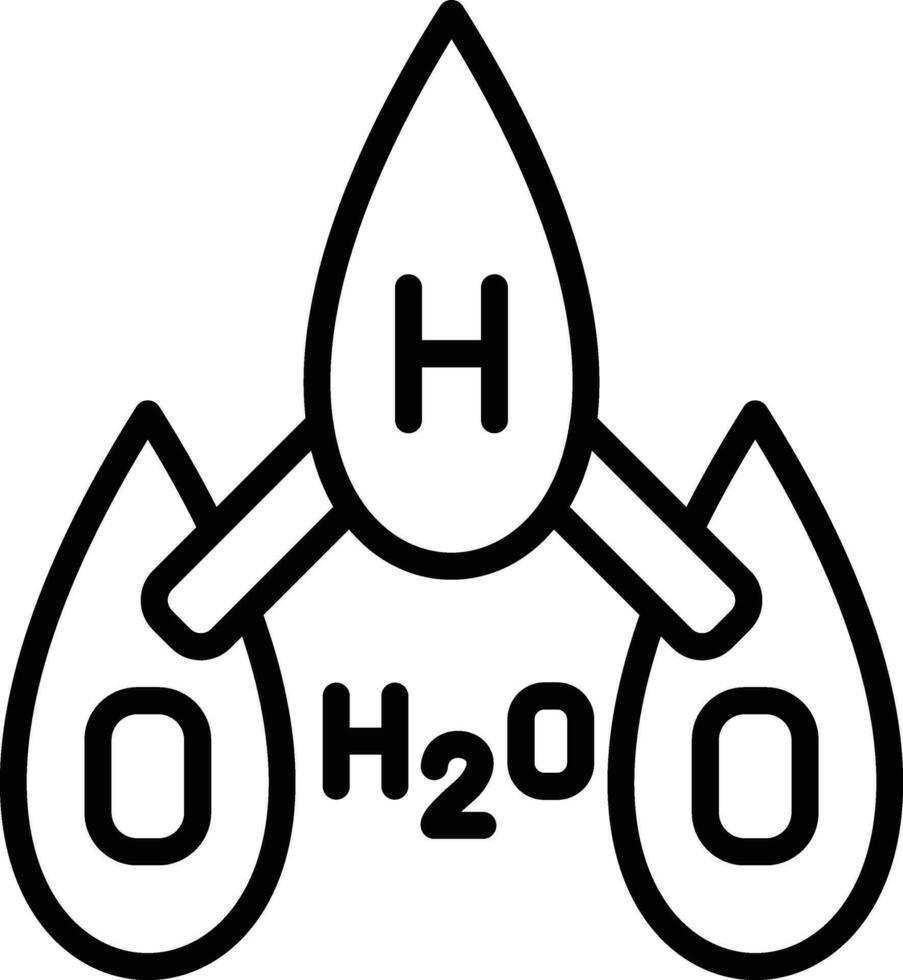 H2O vector icono diseño