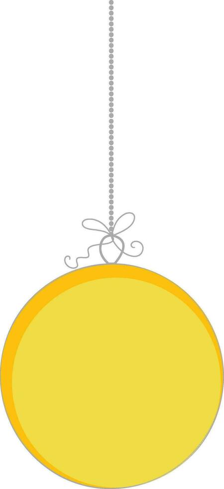 Flat style hanging Christmas ball. vector