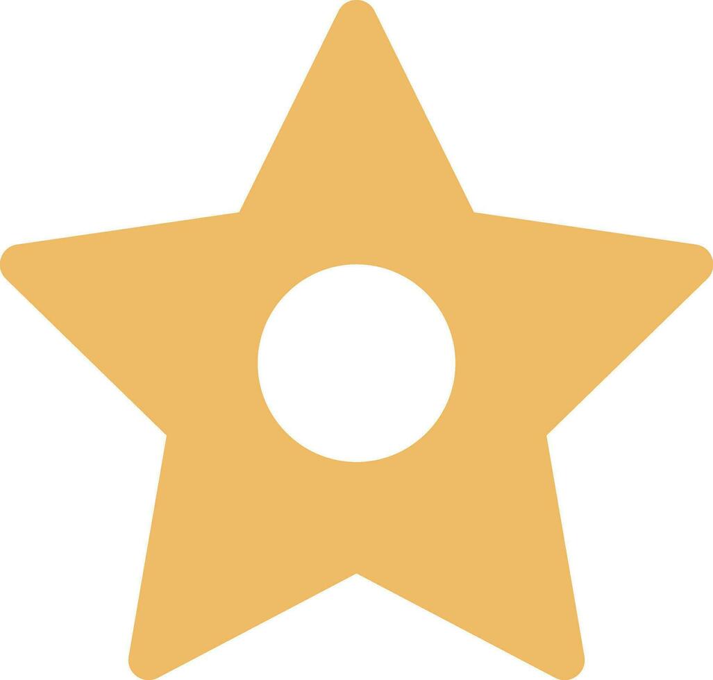 Walk of Fame star icon in yellow color. vector