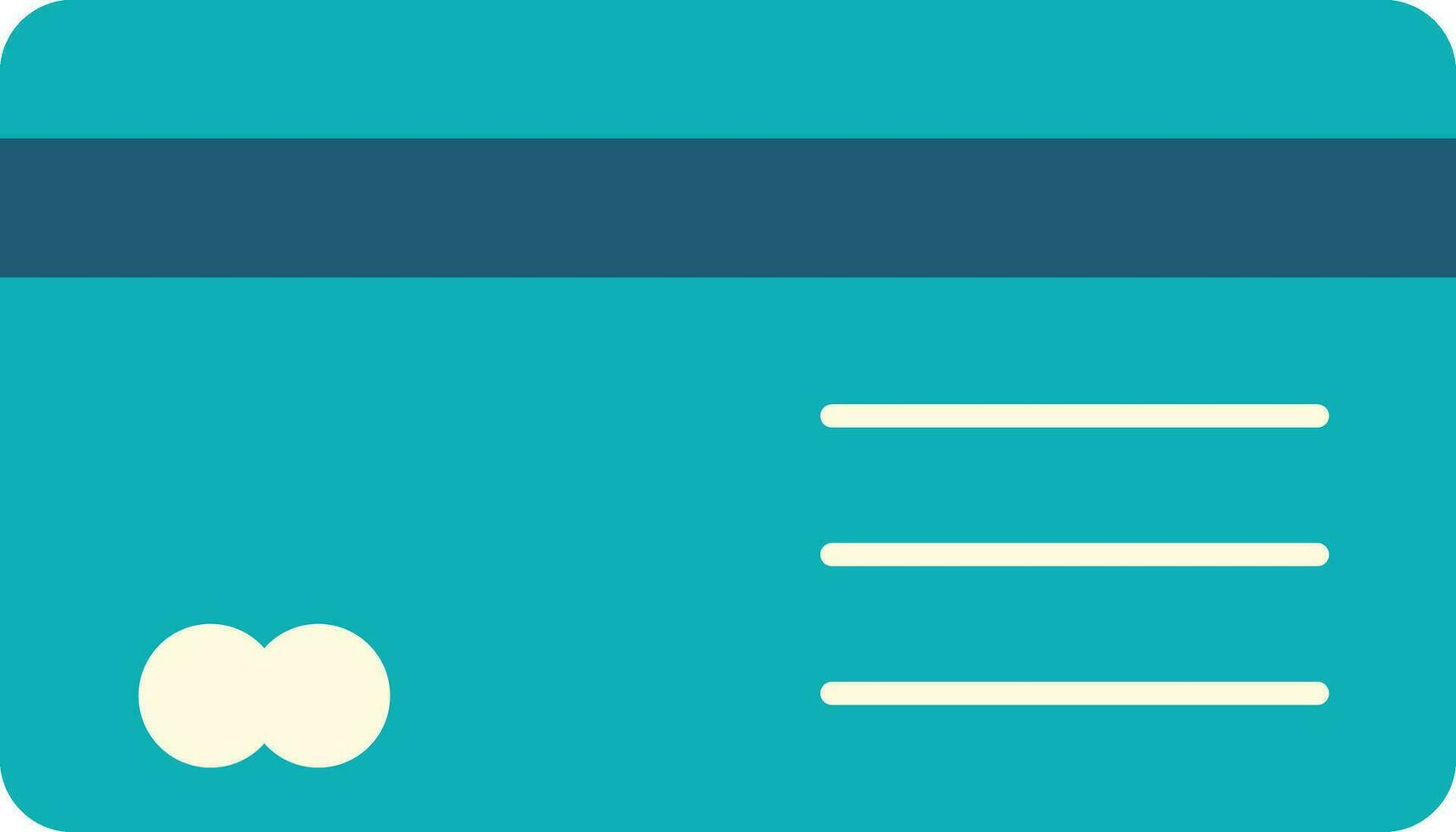Flat Style Payment Card Icon In Blue Color. vector