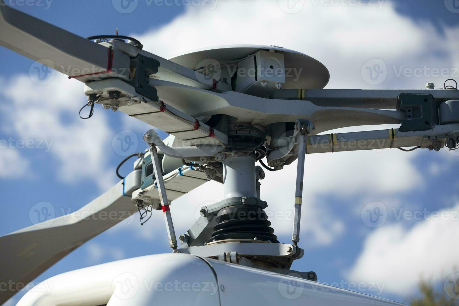 Close-up on a helicopter rotors photo
