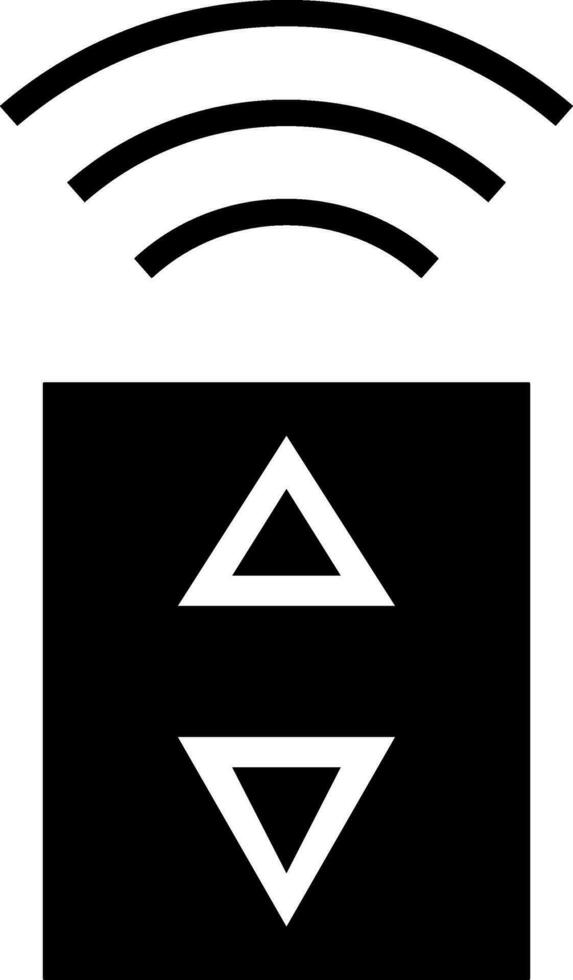black and white wifi signal with button. vector