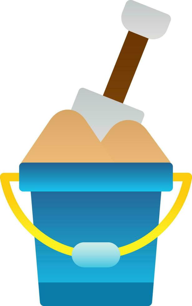 Sand bucket Vector Icon Design