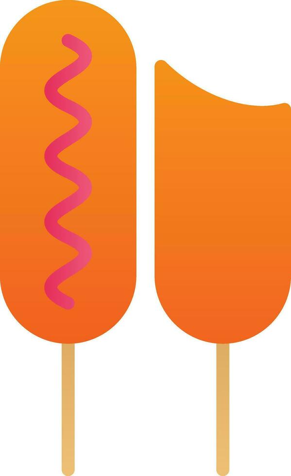 Corn dog Vector Icon Design