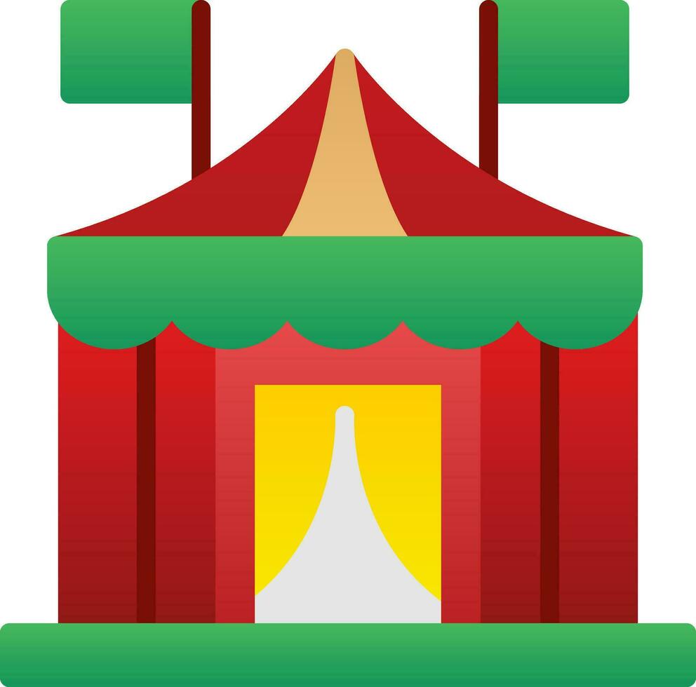 Circus tent Vector Icon Design