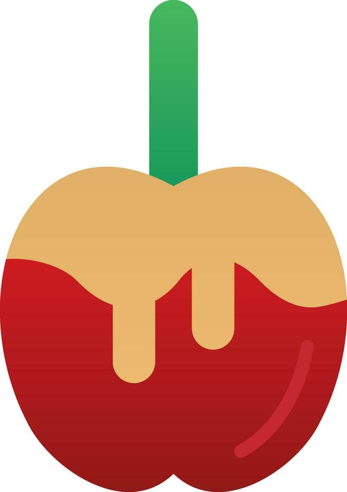Caramel apple Vector Icon Design