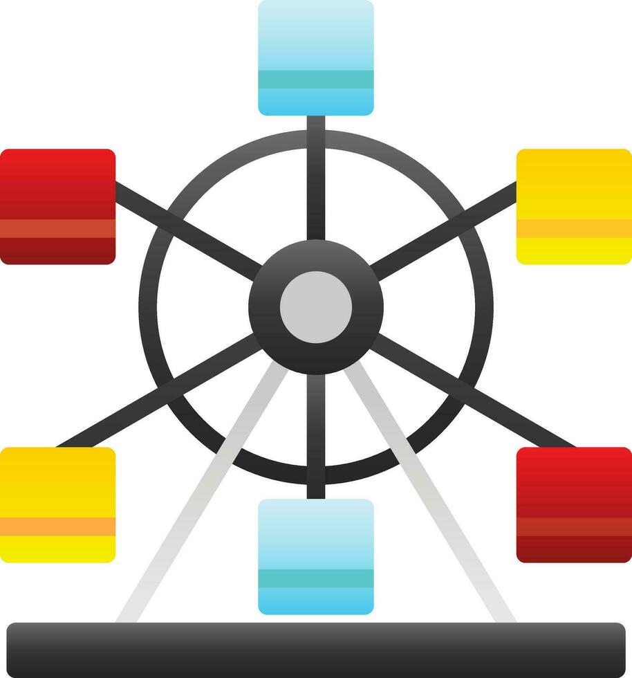 Ferris wheel Vector Icon Design