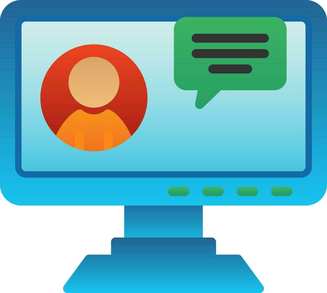 Video chat Vector Icon Design
