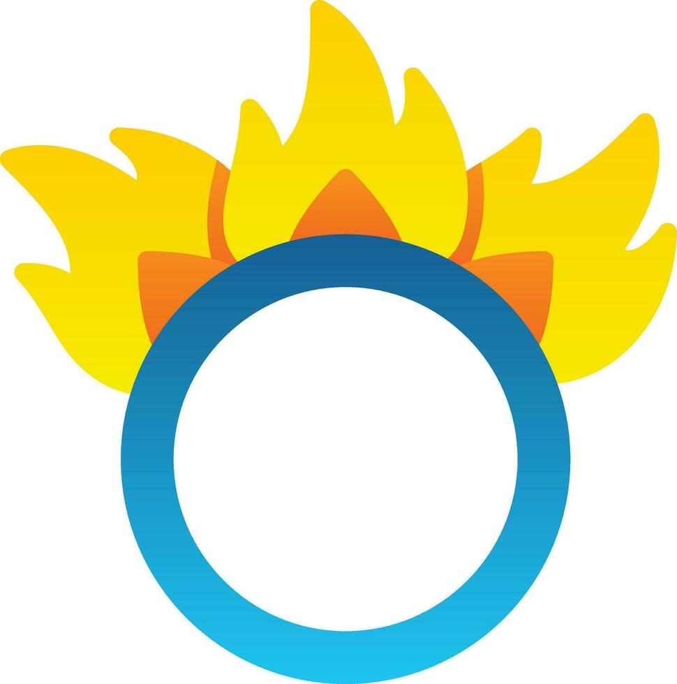 diseño de icono de vector de anillo de fuego