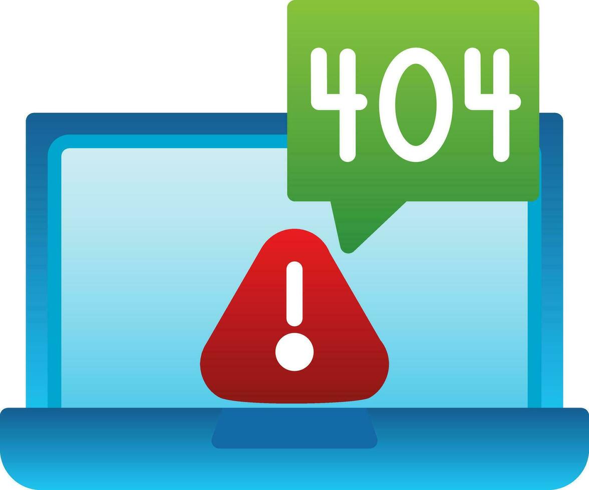 404 error Vector Icon Design