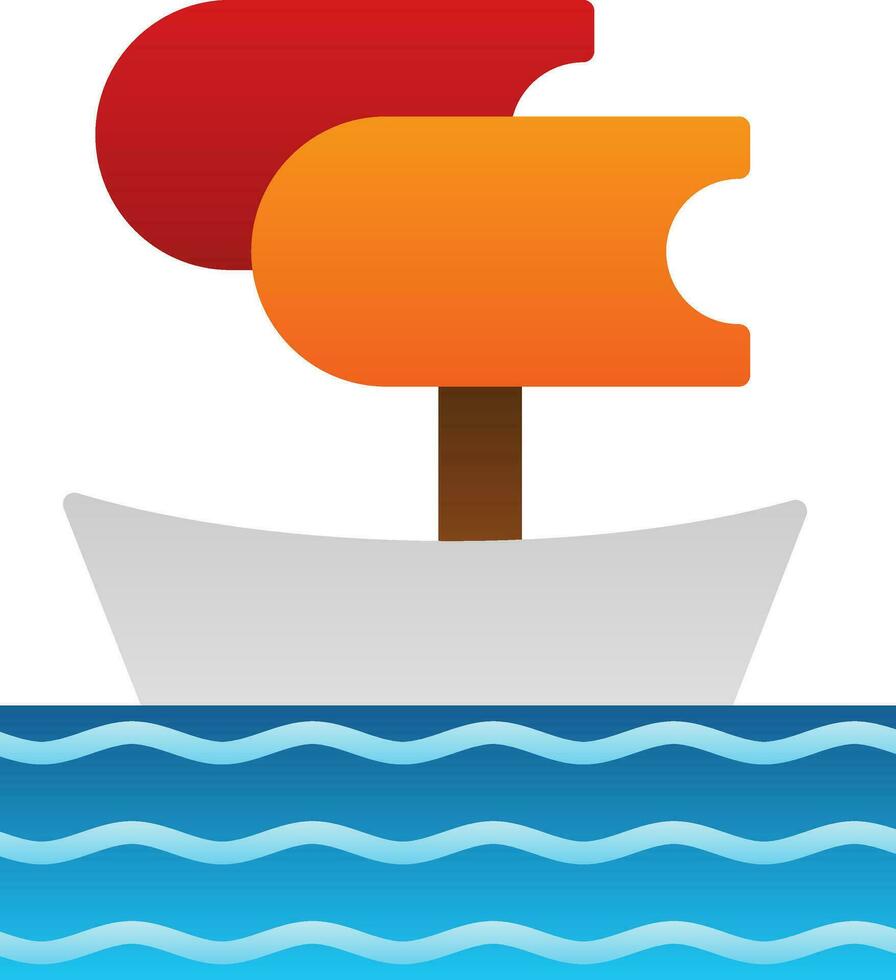 Trireme Vector Icon Design