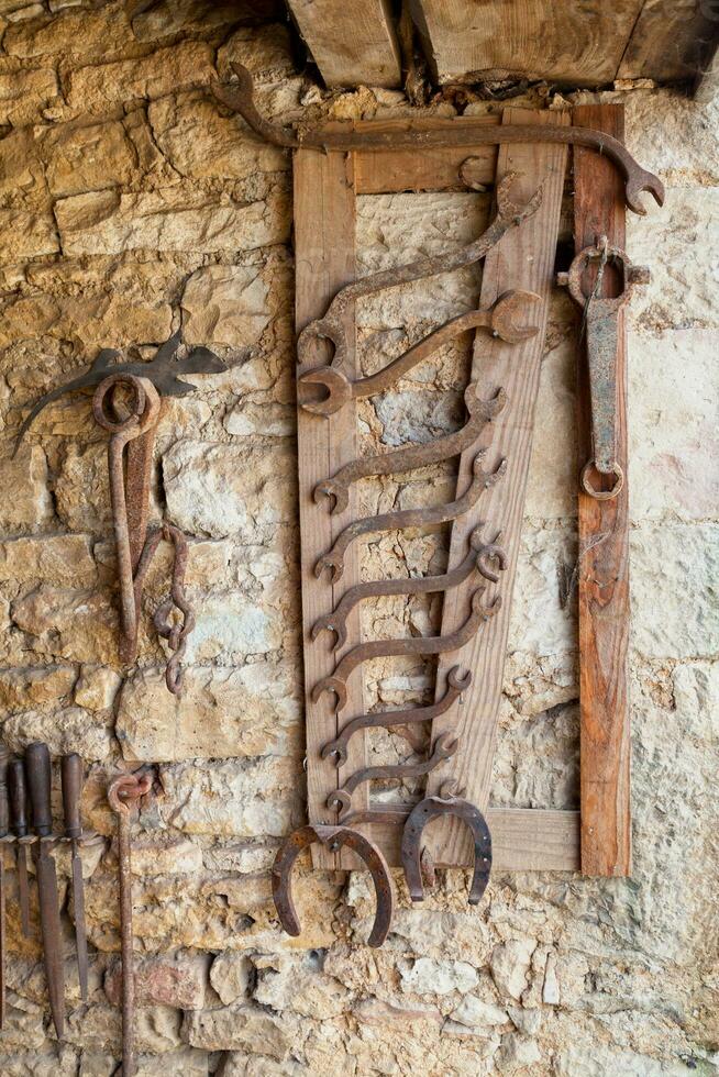 Old set of blacksmith tools photo