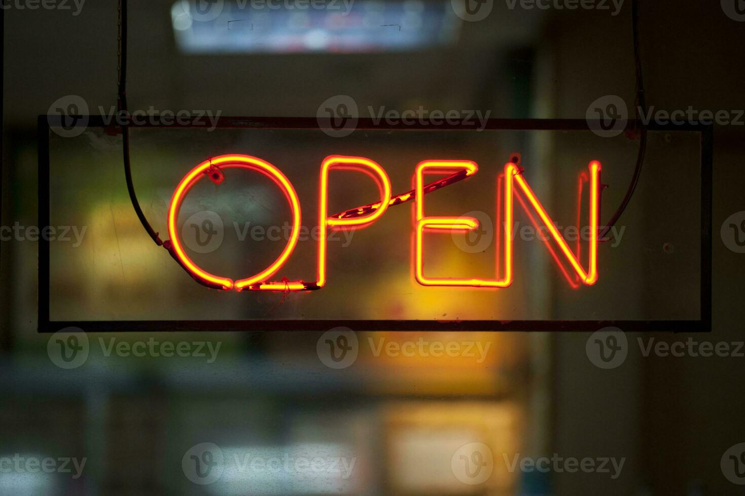 Open - Neon light photo