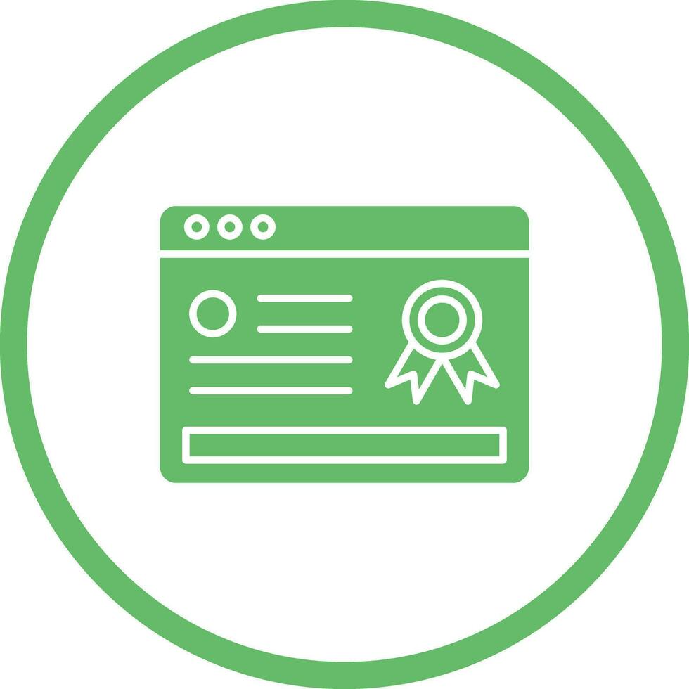 Online Certificate Vector Icon