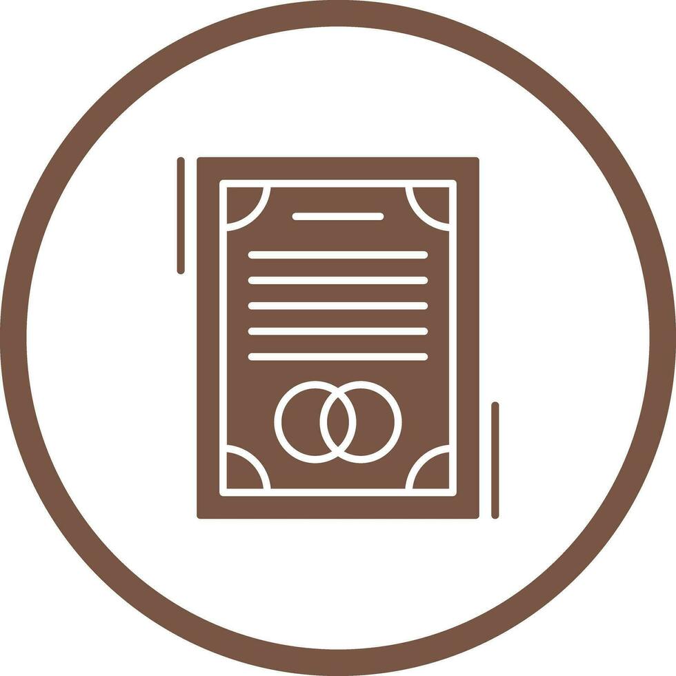 Wedding Contract Vector Icon