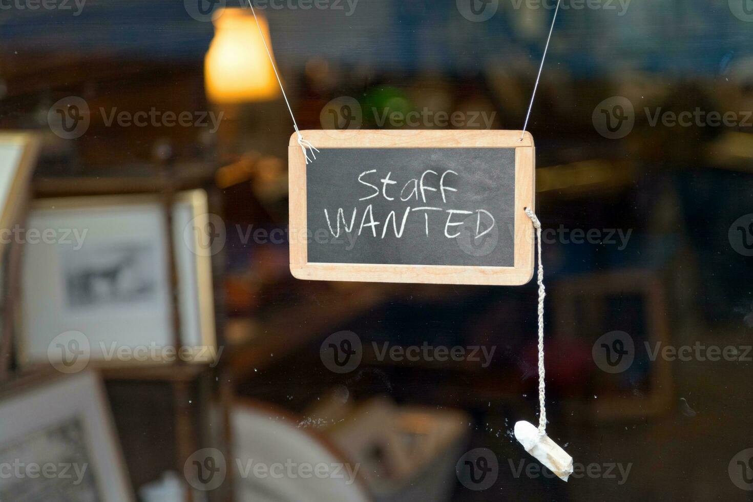 Staff wanted sign photo