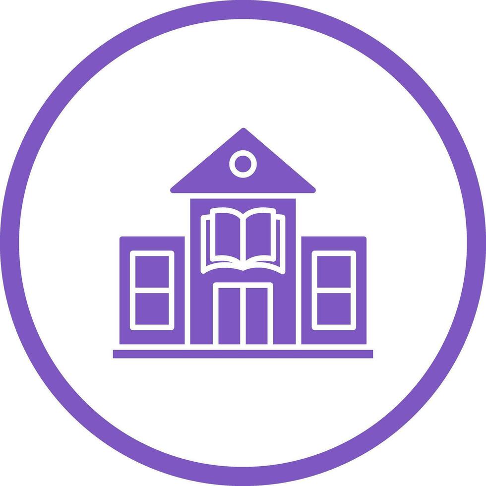 icono de vector de edificio de biblioteca