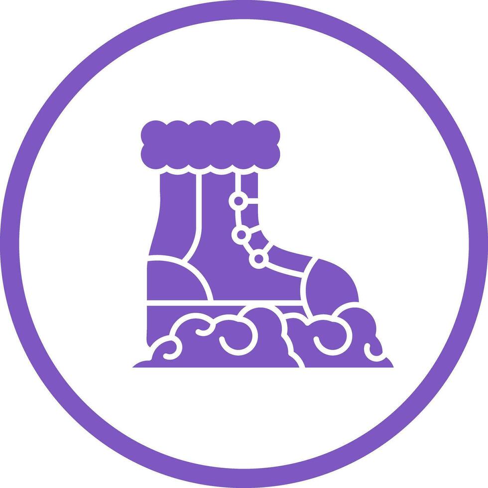 icono de vector de botas de nieve