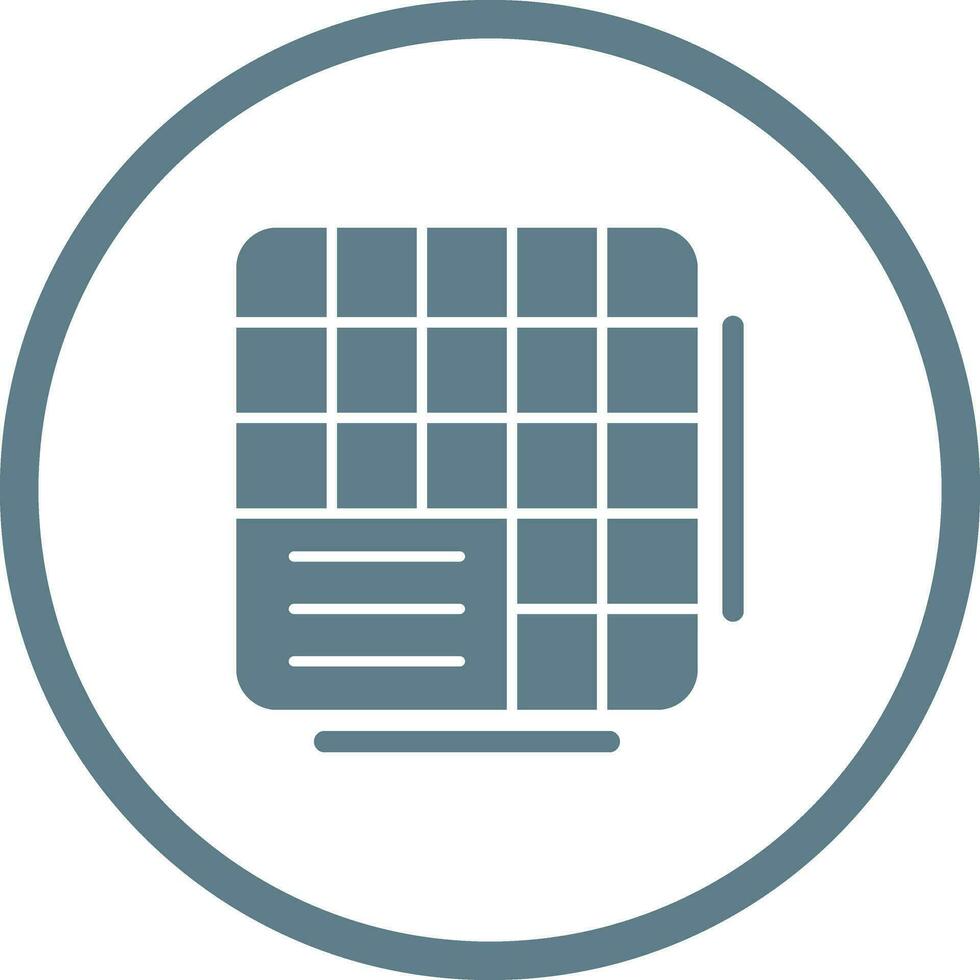 Table Data Vector Icon