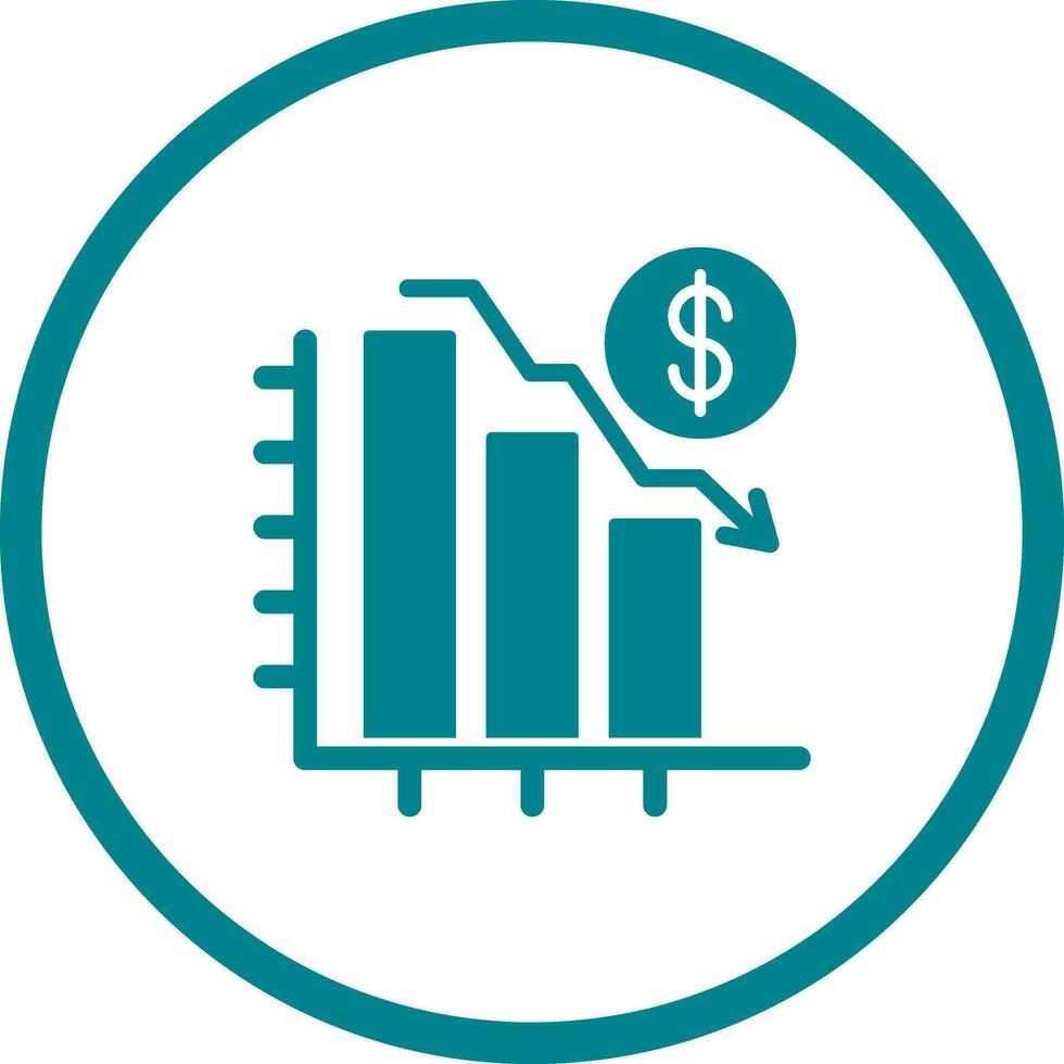 Chart Down Vector Icon 24937430 Vector Art at Vecteezy