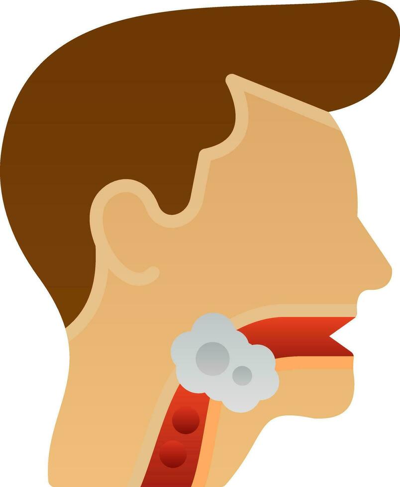 Throat cancer Vector Icon Design