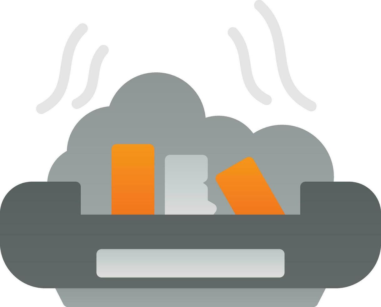 Ashtray Vector Icon Design