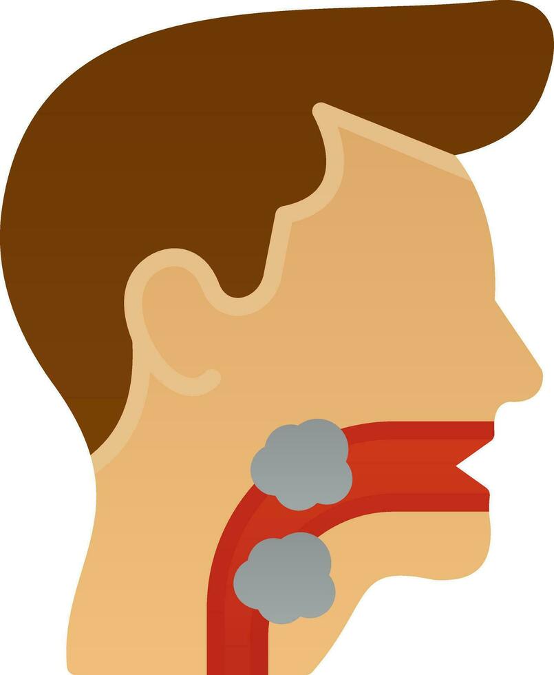 Throat cancer Vector Icon Design