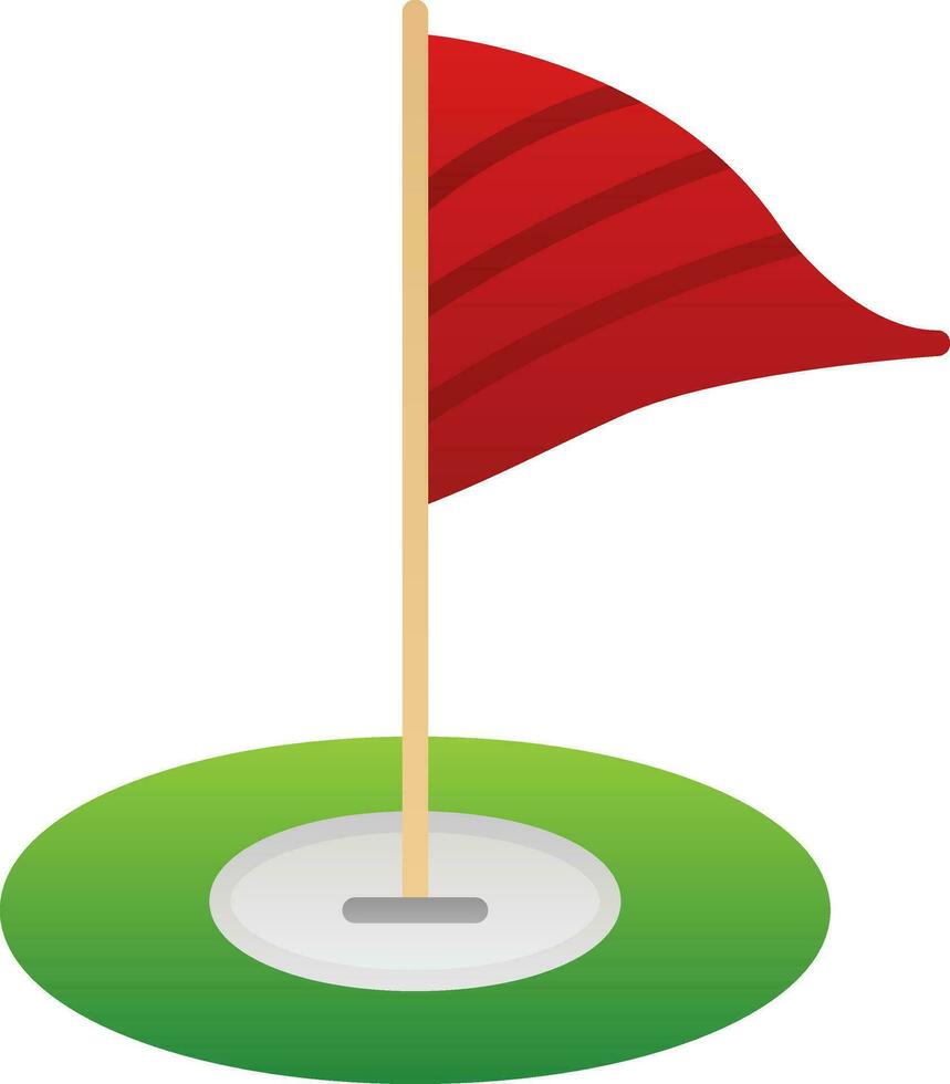 Golf flag Vector Icon Design