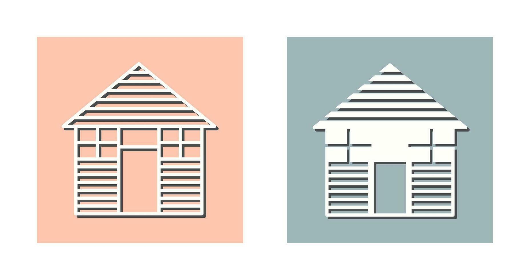 Wood Cabin Vector Icon