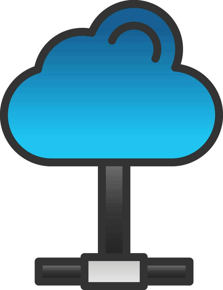 diseño de icono de vector de computación en la nube
