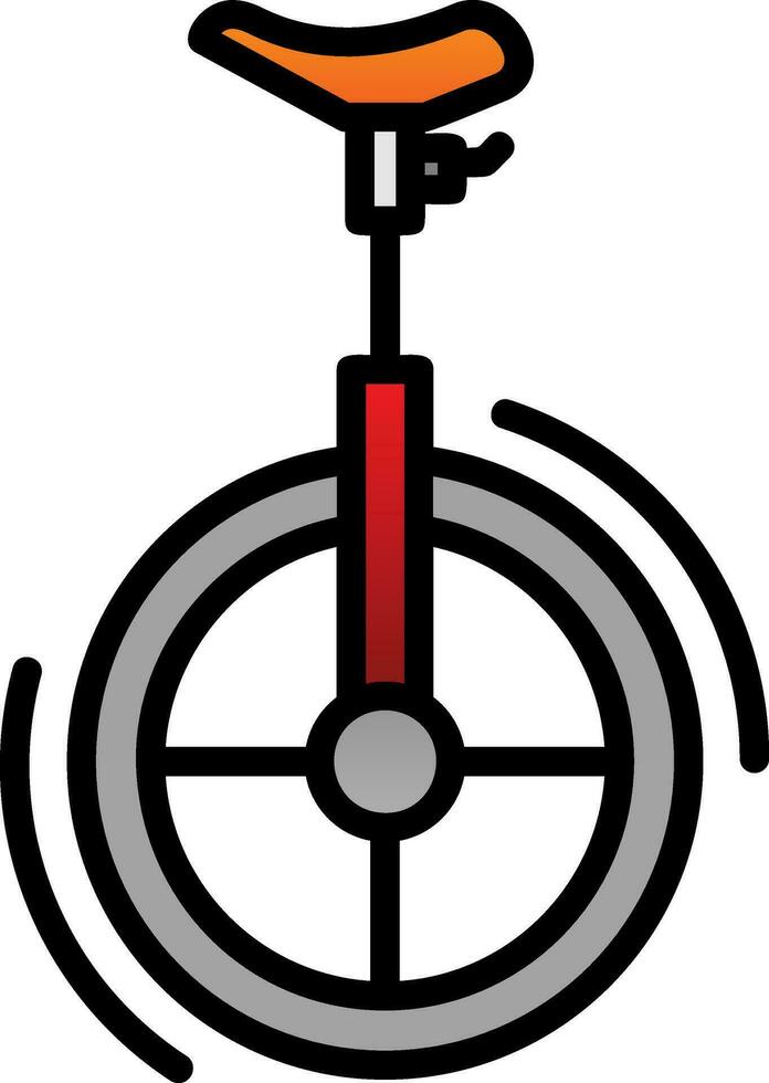 Unicycle Vector Icon Design