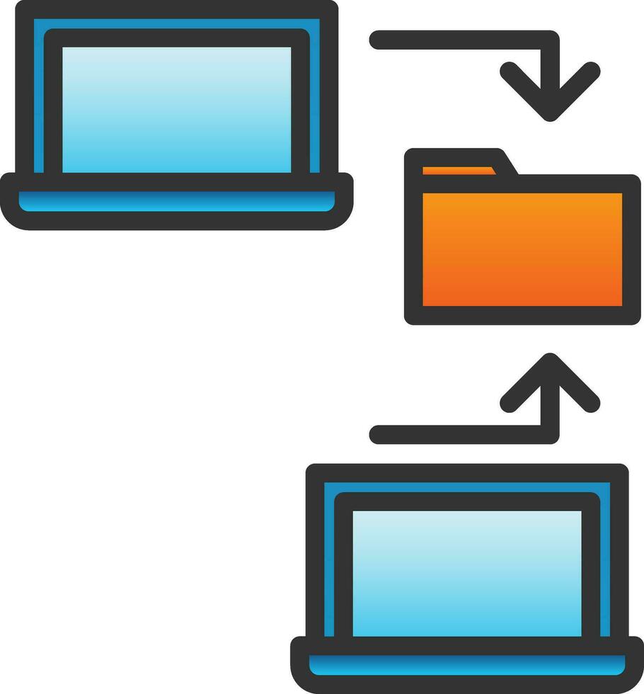 Data sharing Vector Icon Design