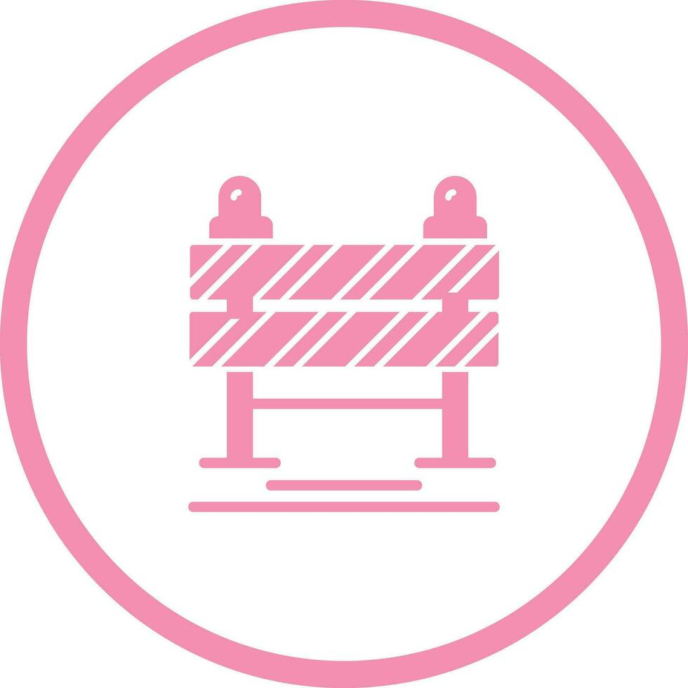 Road Blockade Vector Icon