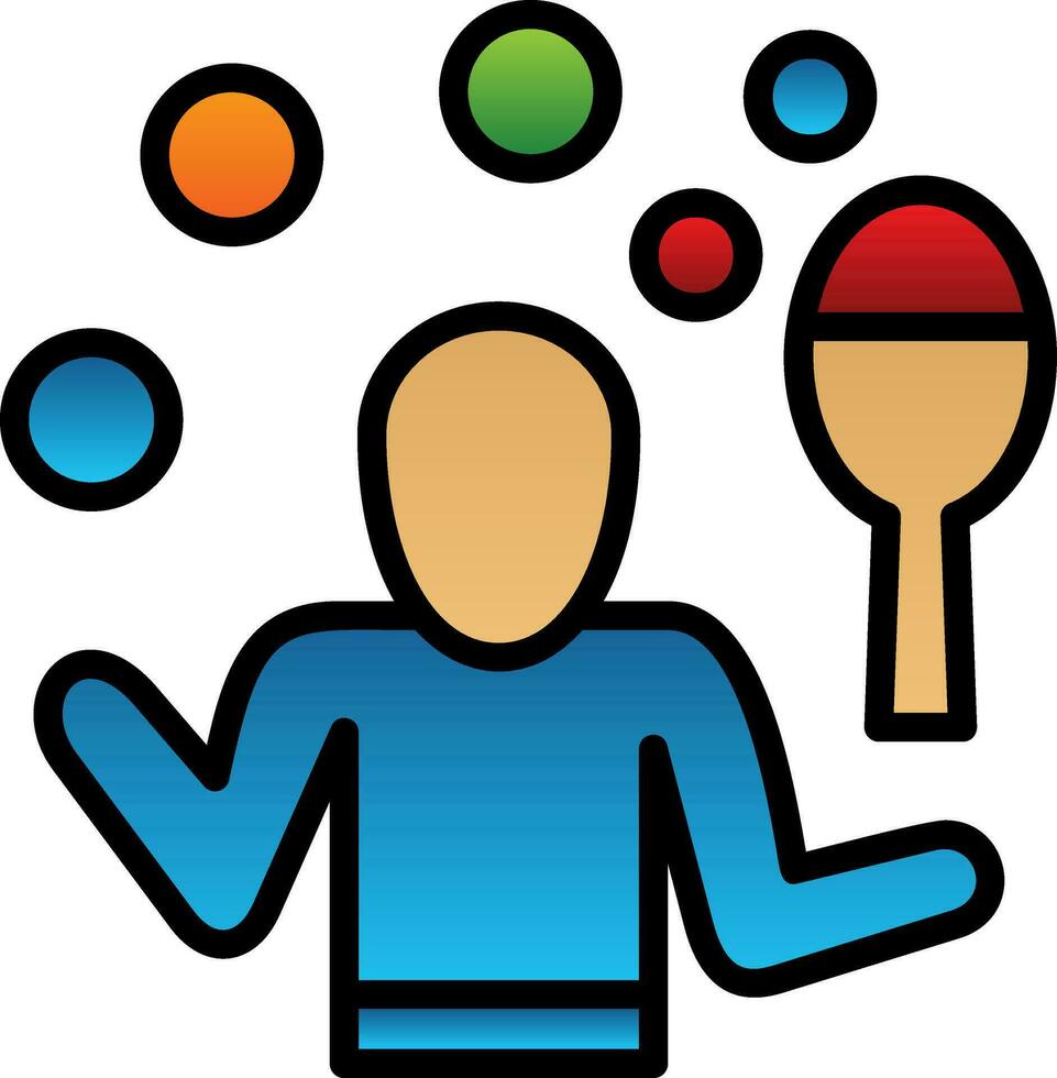 Juggling Vector Icon Design