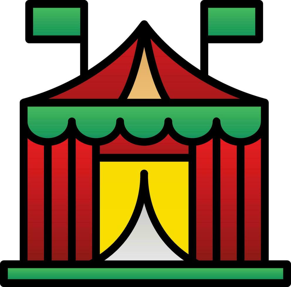 Circus tent Vector Icon Design