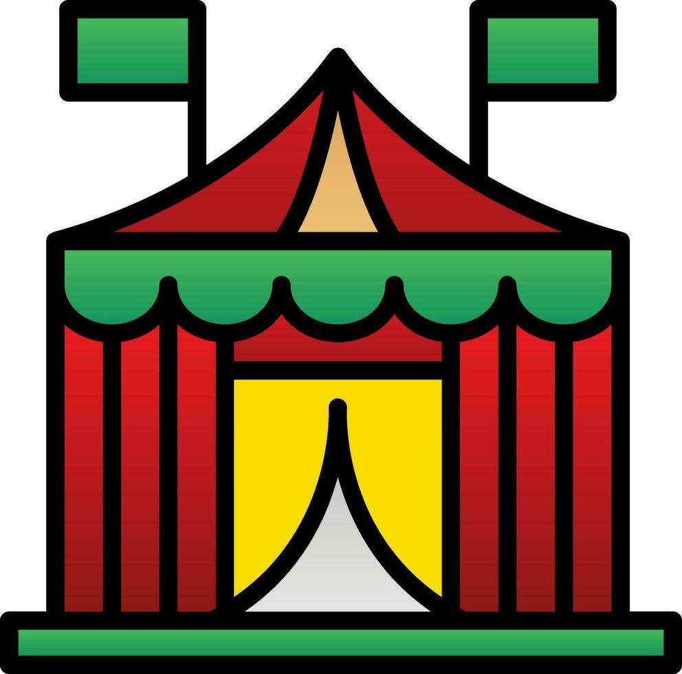 diseño de icono de vector de carpa de circo