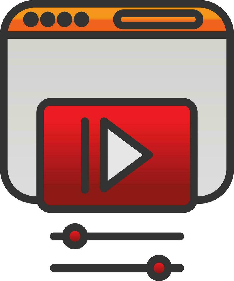 Video web Vector Icon Design