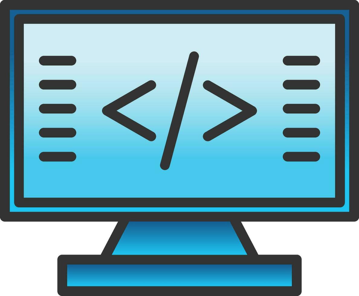 Coding Vector Icon Design