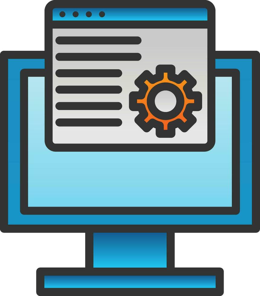 Web maintenance Vector Icon Design