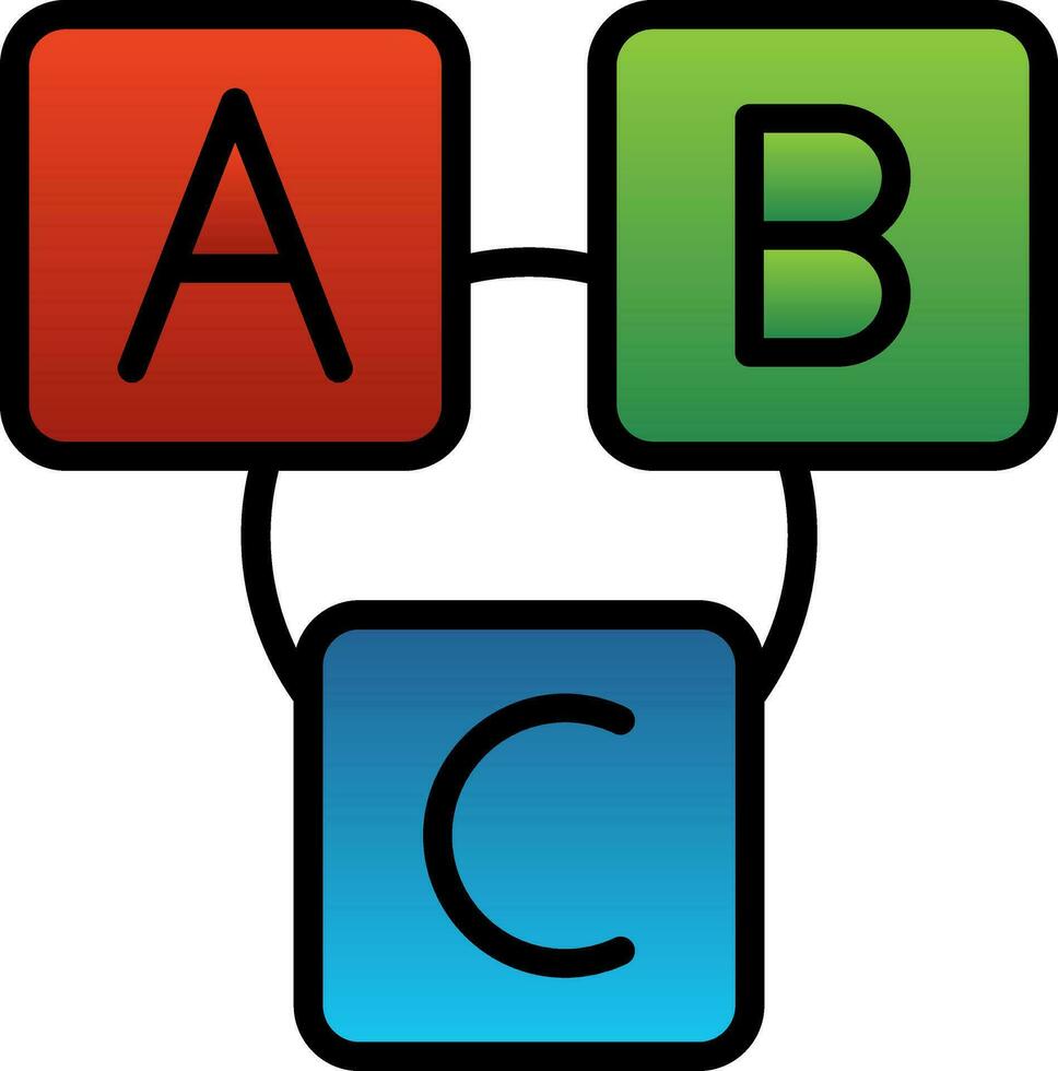 Abc block Vector Icon Design