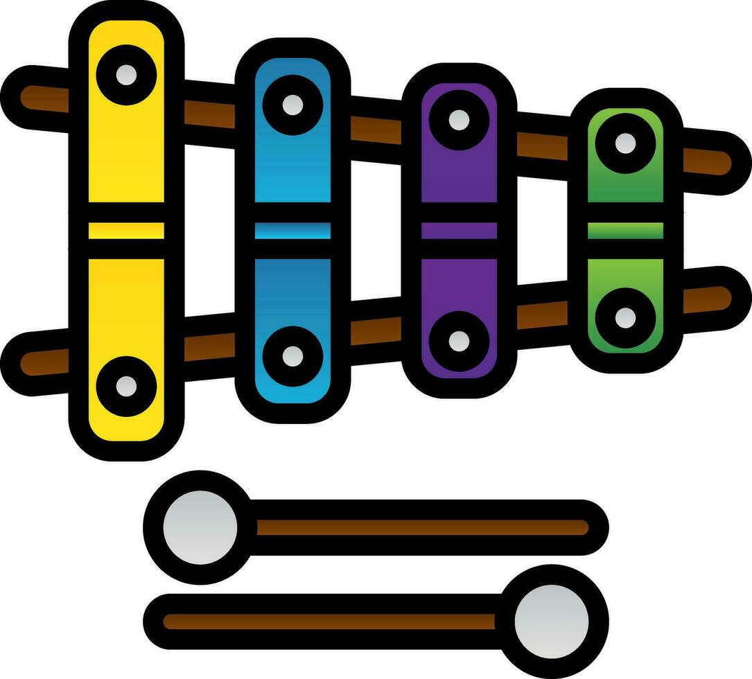 Xylophone Vector Icon Design