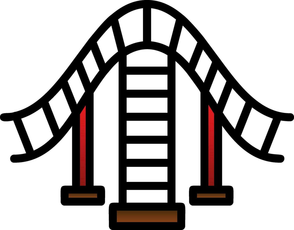Roller coaster Vector Icon Design