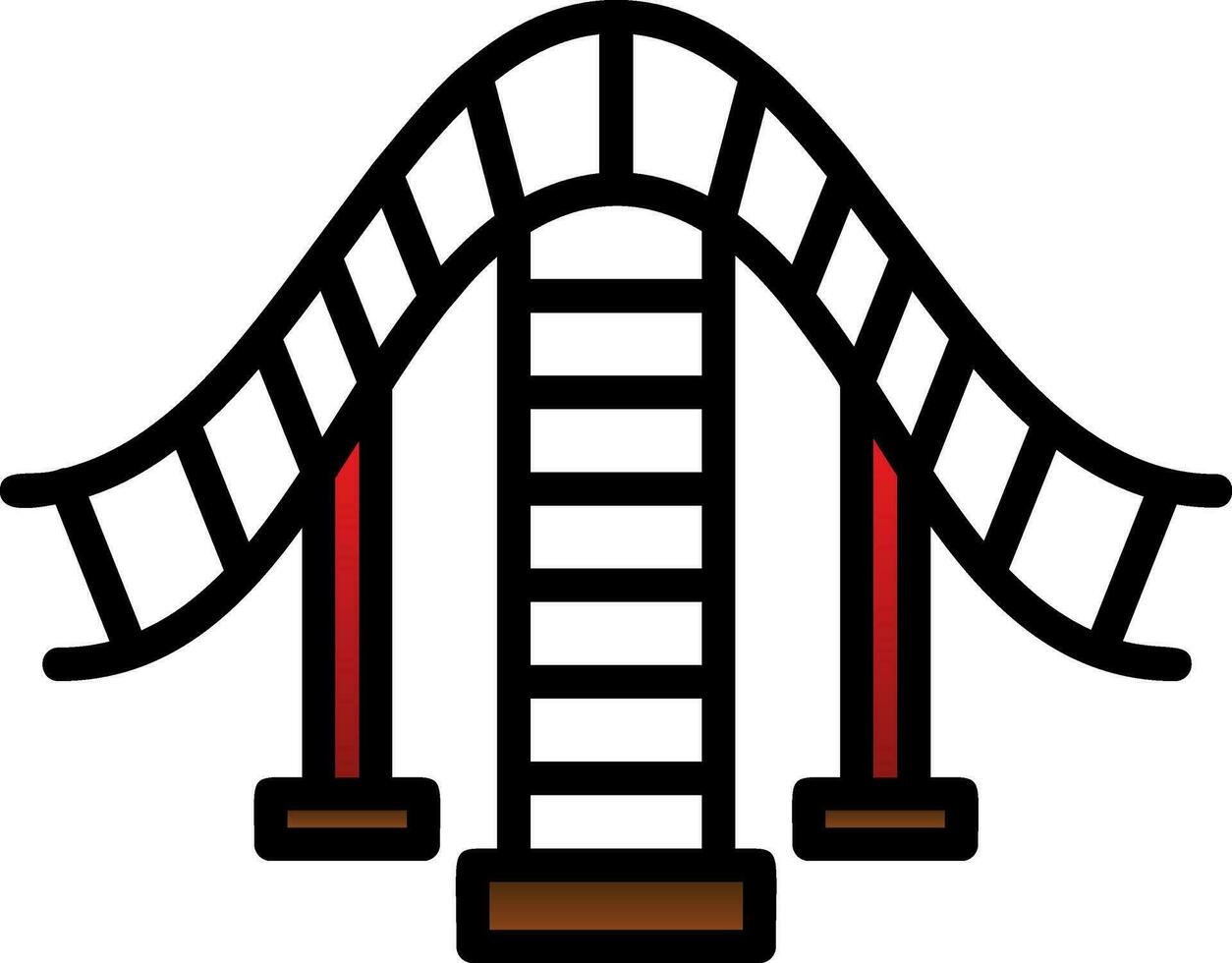 Roller coaster Vector Icon Design