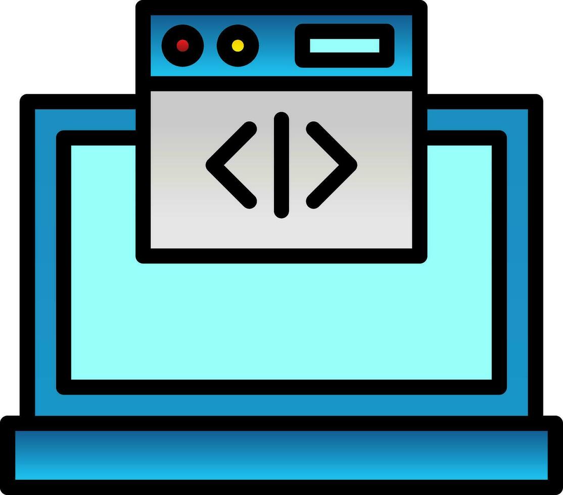 Web coding Vector Icon Design