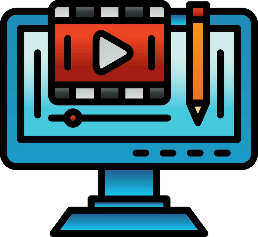 Edit video Vector Icon Design