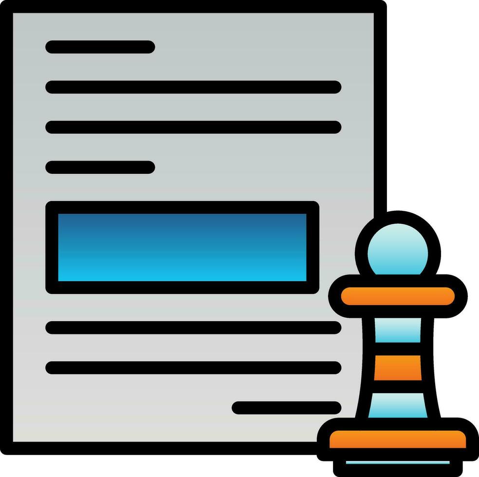Content strategy Vector Icon Design