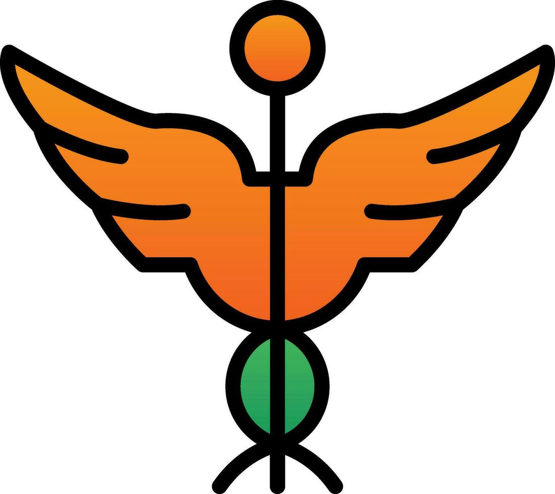 Caduceus Vector Icon Design