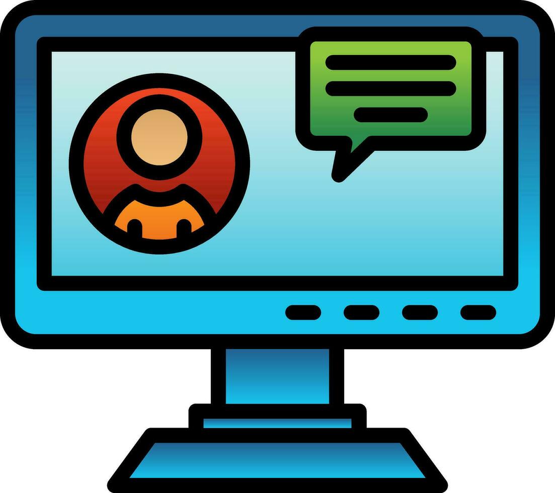 Video chat Vector Icon Design